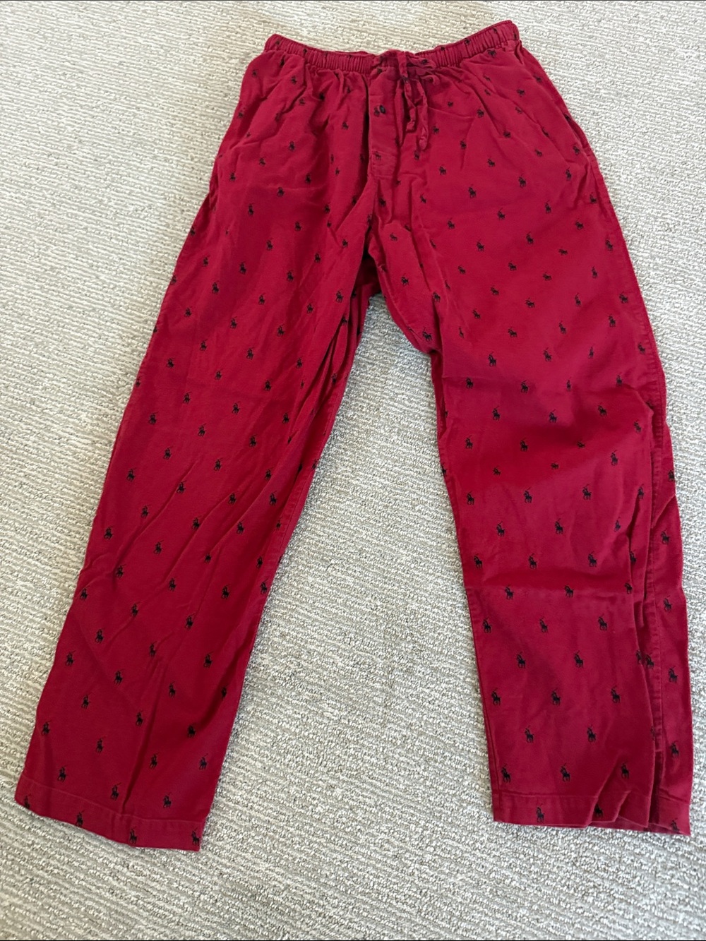 Polo by Ralph Lauren Red Embroidered Lounge Pants